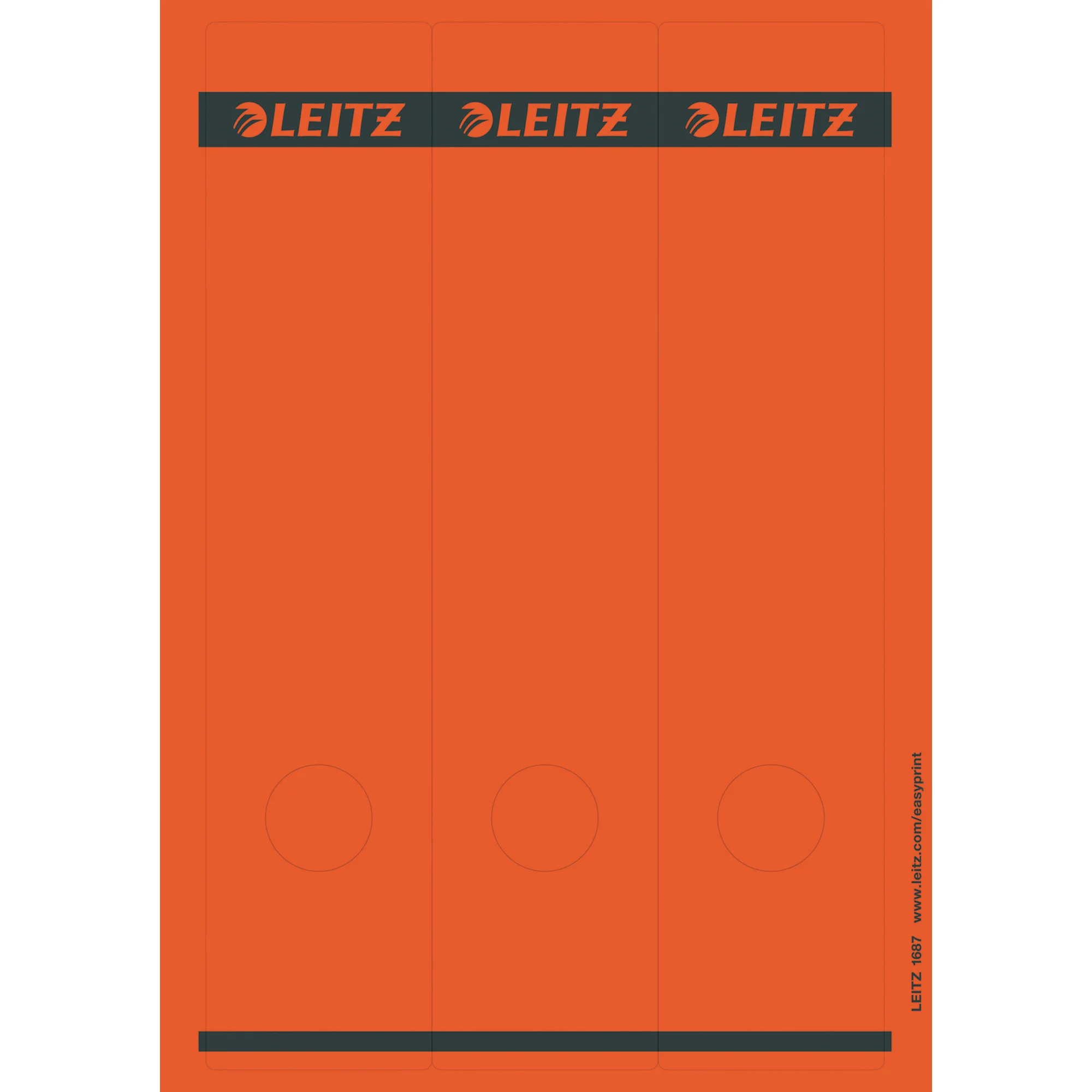 LEITZ Ordnerrücken-Etikett, 61 x 285 mm, lang, breit, rot (EAN: 4002432330669)