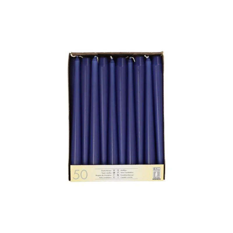 STARPAK Leuchterkerzen, 22 mm, dunkelblau, 50er Pack (EAN: 4002911179659)