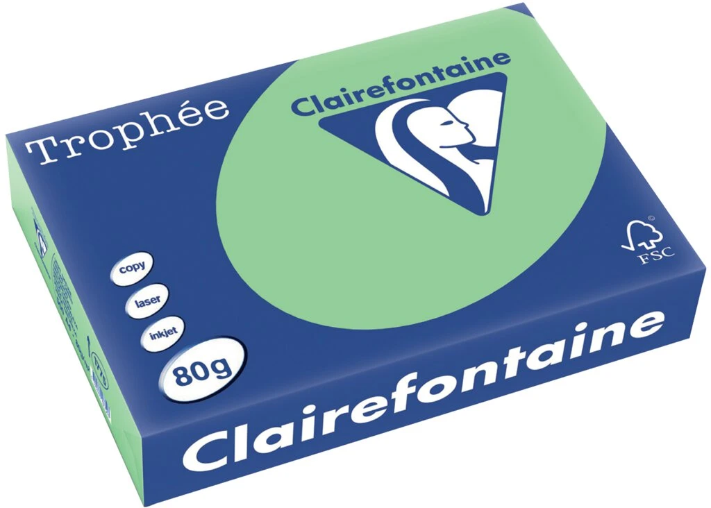 Clairefontaine Multifunktionspapier Trophée, A4, naturgrün (EAN: 3329680177503)