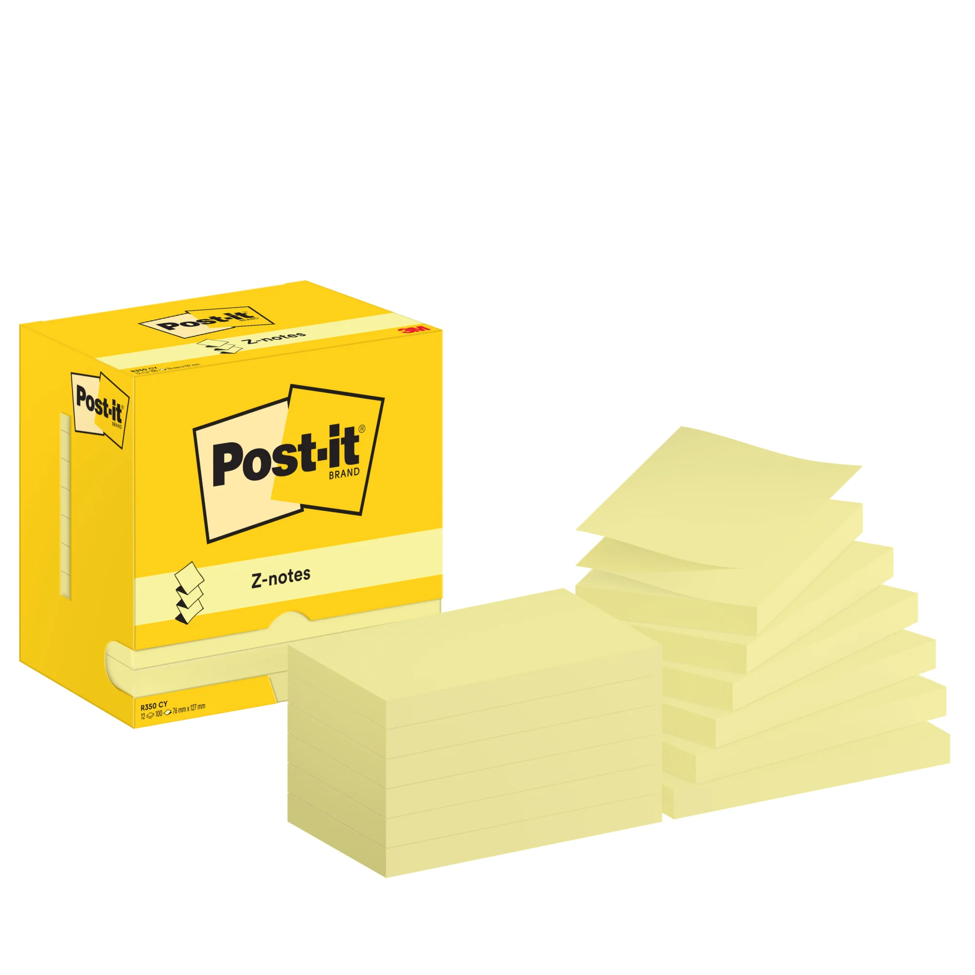 Post-it Haftnotizen z-notes, 127 x 76 mm, gelb (EAN: 4064035065843)