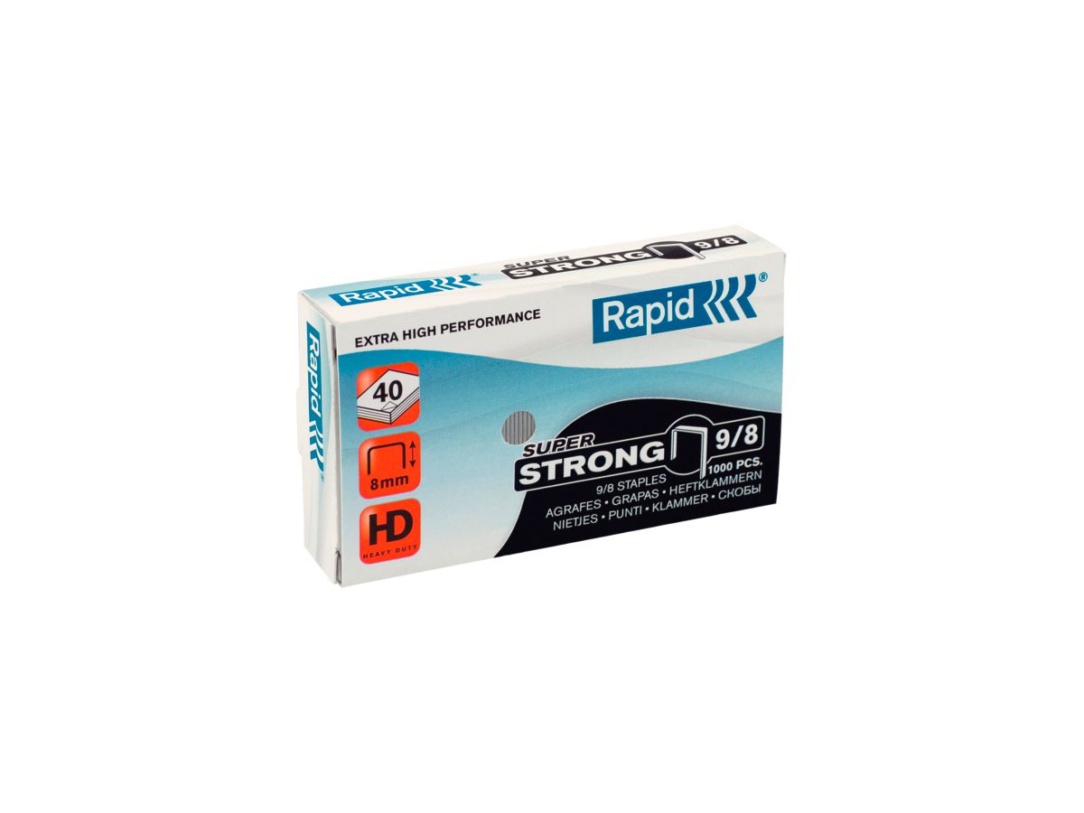 Rapid Heftklammern Super Strong 9/8, galvanisiert (EAN: 7313468710002)
