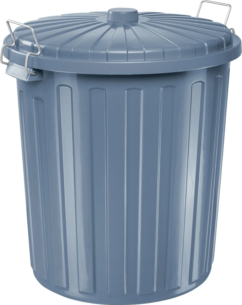 helit Abfalltonne "the big boy" mit Deckel, grau, 73 Liter (EAN: 4012086870435)