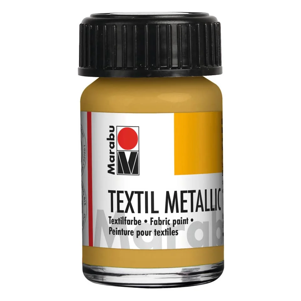 Marabu Textilfarbe "Textil Metallic", 15 ml, metallic-gold (EAN: 4007751372161)