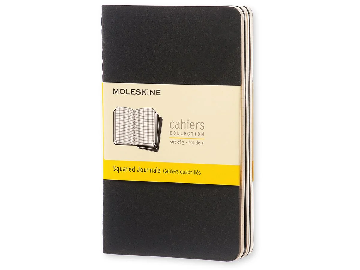 MOLESKINE Notizheft Cahier, P/A6, kariert, Karton, schwarz (EAN: 9788883704901)