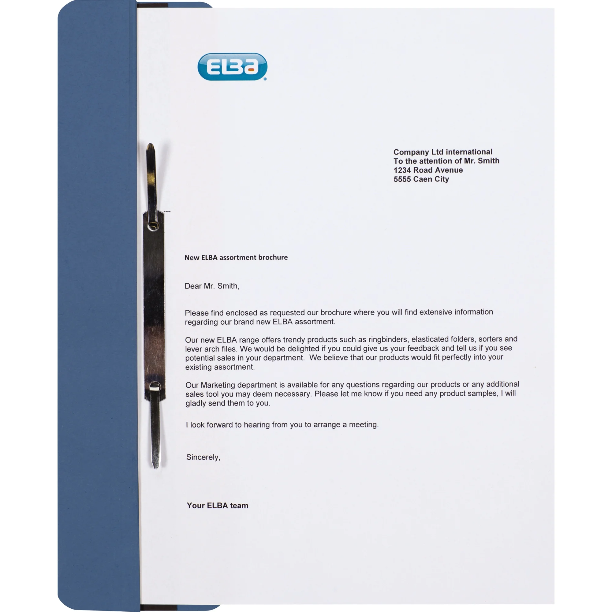 ELBA Ösenschmalhefter DIN A4 Manilakarton, 250 g/qm, blau (EAN: 4002030023871)