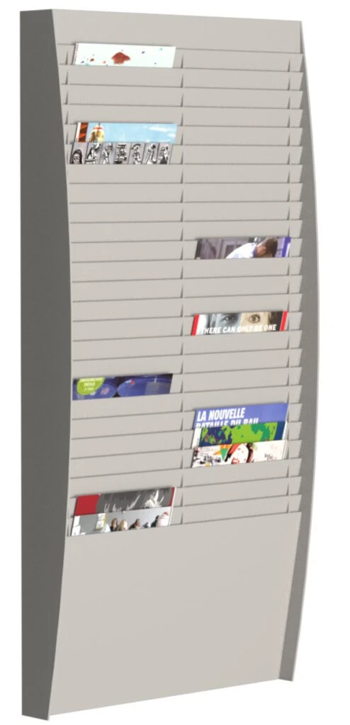 PAPERFLOW Wand-Sortiertafel, 50 Fächer, A4 hoch, grau (EAN: 3660141170177)