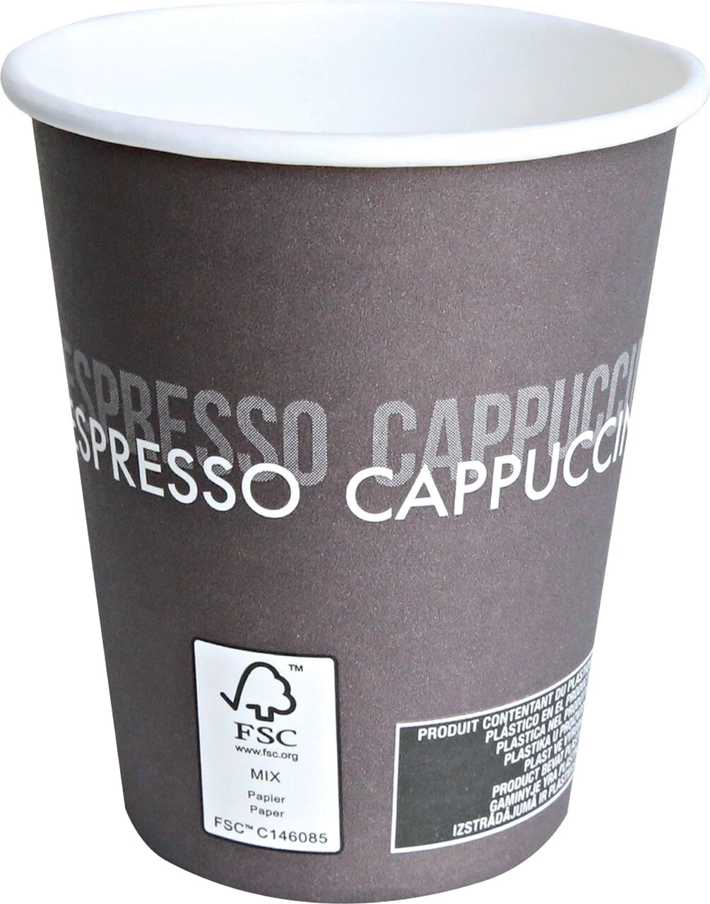 HYGOSTAR Hartpapier-Kaffeebecher To Go, 0,3 l, braun/weiß (EAN: 4015544722468)