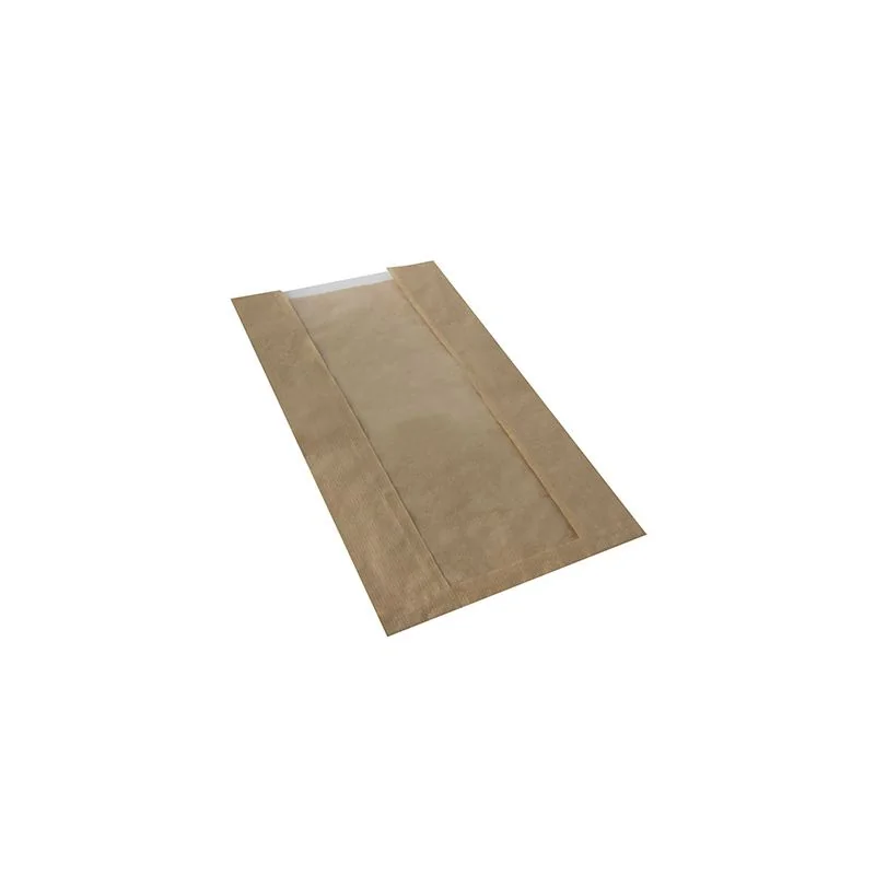 PAPSTAR Sichtstreifenbeutel "pure", 380 x 200 x 90 mm, braun (EAN: 4002911875247)