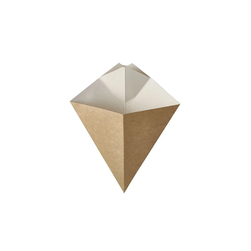 PAPSTAR Pommes-Frites-Spitztüte "pure", 190 x 235 mm, außen braun, innen weiß (EAN: 4002911867792)