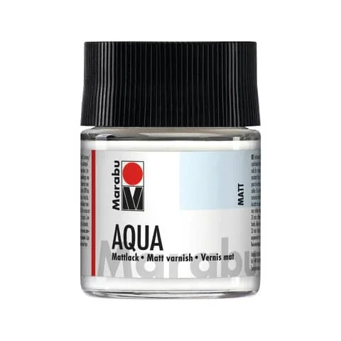 Marabu Mattlack Aqua, matt, 50 ml, im Glas, farblos (EAN: 4007751006080)