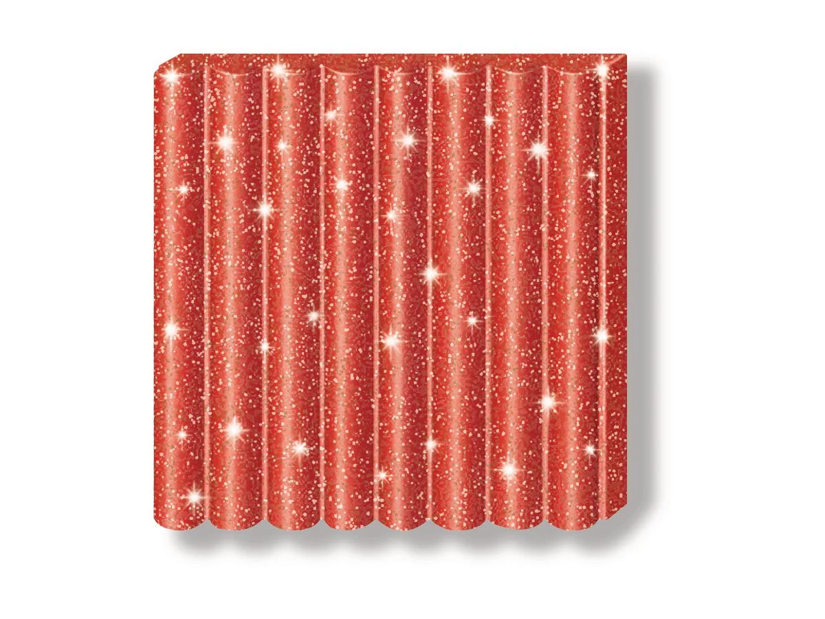 FIMO kids Modelliermasse, ofenhärtend, glitter-rot, 42 g (EAN: 4007817804933)