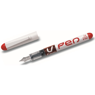 PILOT Einweg-Füllhalter V-Pen, Federbreite: 0,5 mm, rot (EAN: 4902505326523)