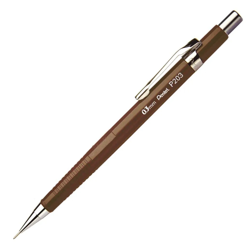 Pentel Druckbleistift P203, braun, Minenstärke: 0,3 mm (EAN: 3474372203005)