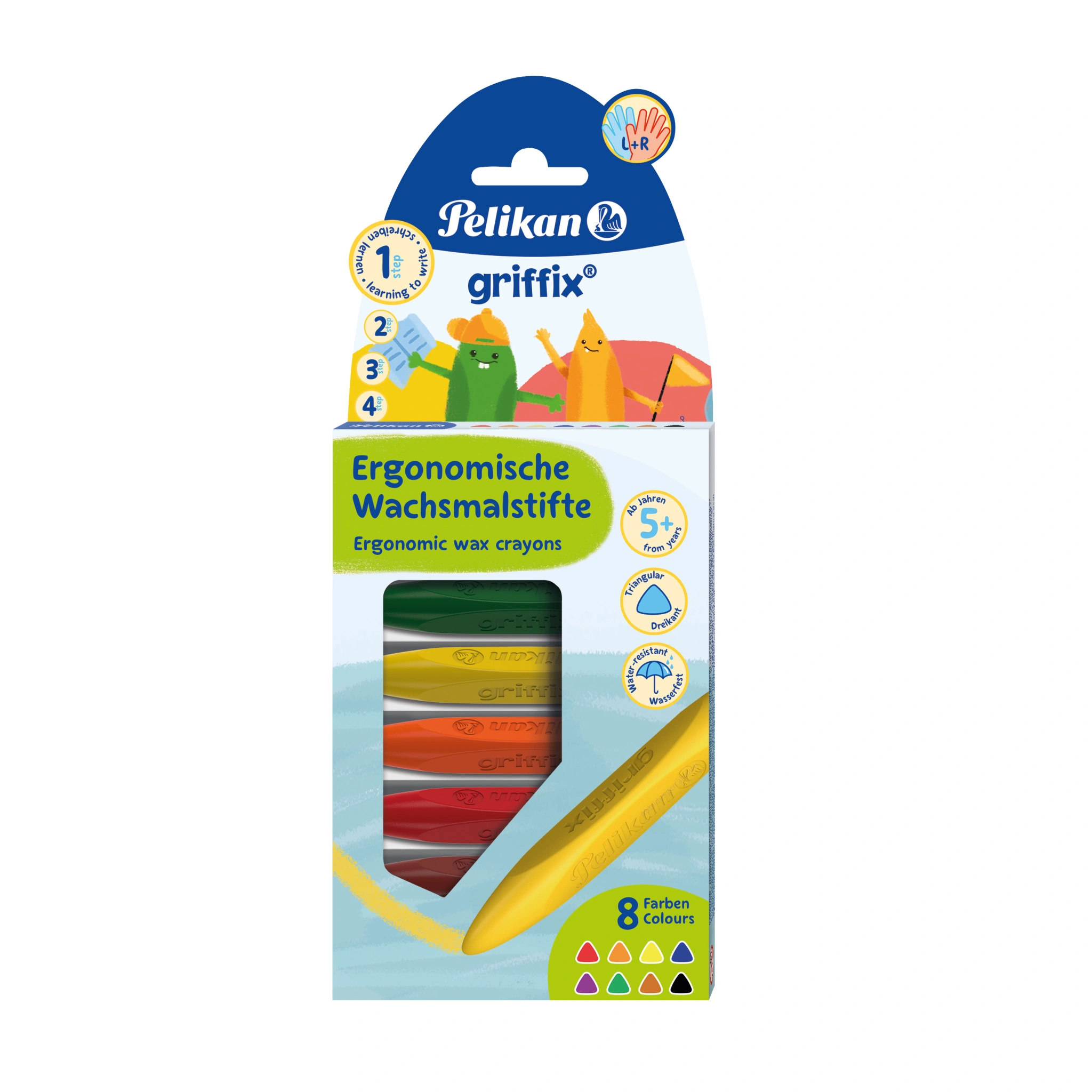 Pelikan griffix Wachsmaler, wasserfest, 8er Kartonetui (EAN: 4012700700834)