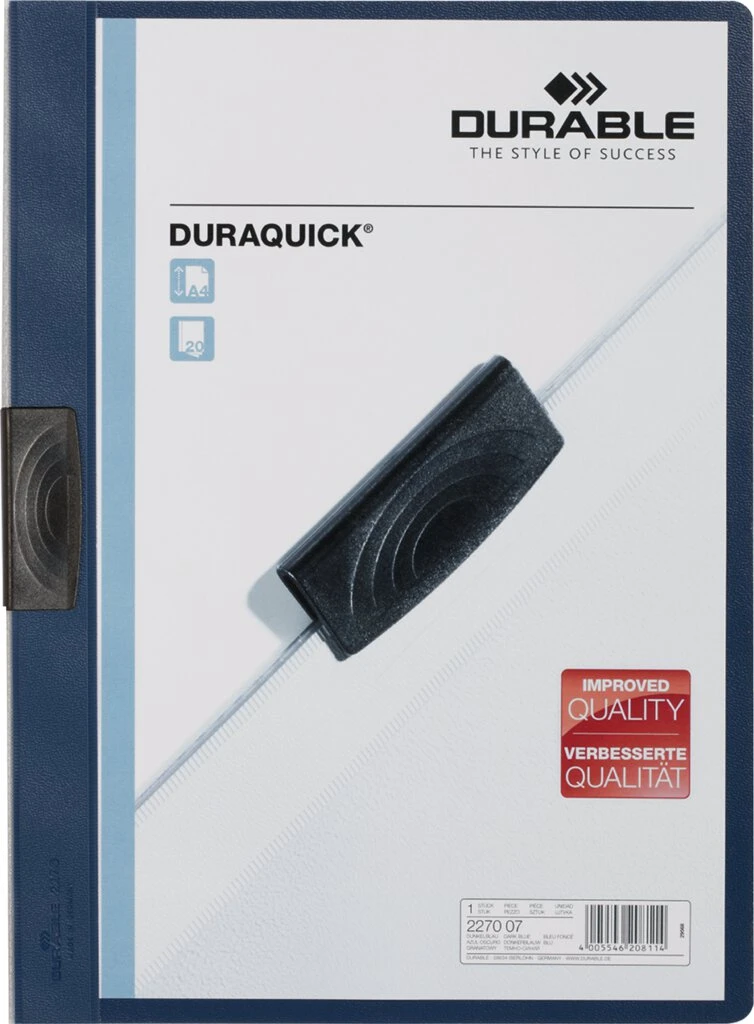 DURABLE Klemmhefter DURAQUICK, DIN A4, dunkelblau (EAN: 4005546208114)