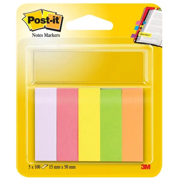 Post-it Haftstreifen Page Marker, Papier, schmal, Energetic (EAN: 3134375317160)