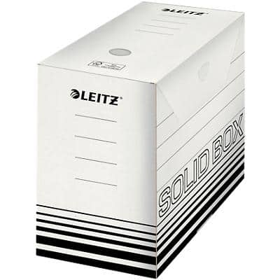 LEITZ Archiv-Schachtel Solid, weiß/schwarz, (B)150 mm (EAN: 4002432117871)