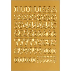 HERMA Zahlen-Sticker 0-9, Folie gold, Zahlen geprägt (EAN: 4008705041843)