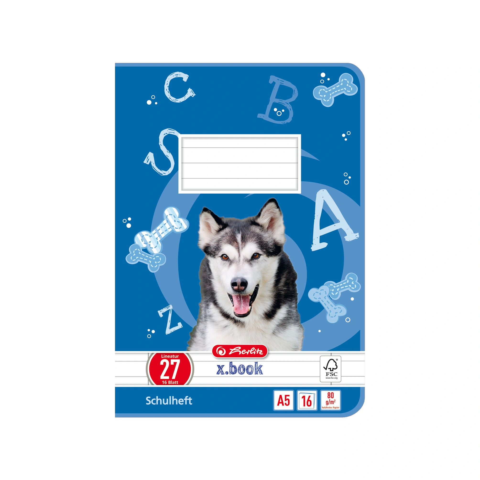herlitz Schulheft x.book, DIN A5, Lineatur 27 / liniert (EAN: 4008110475608)