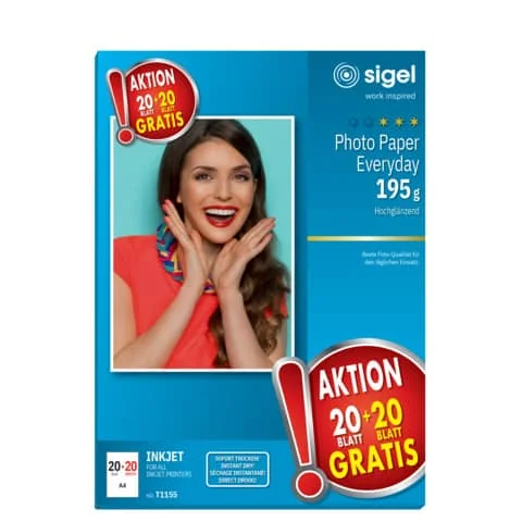 sigel InkJet-Everyday-Foto-Papier "HOT DEAL", DIN A4, weiß (EAN: 4004360849411)
