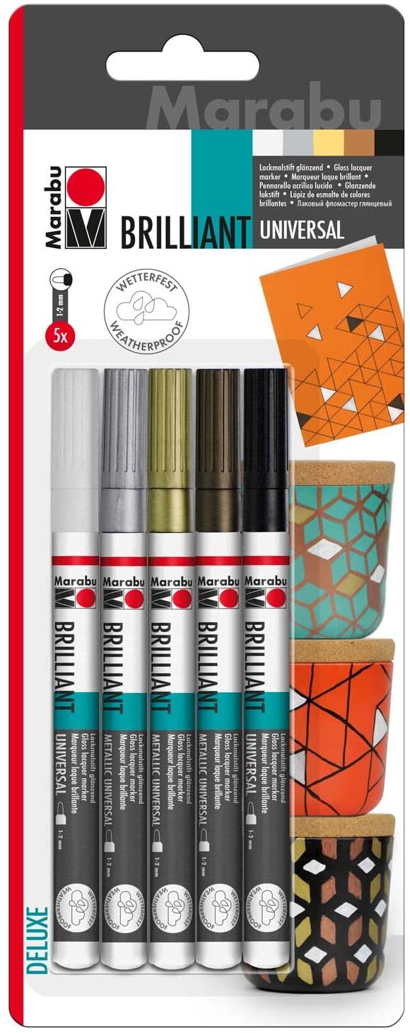 Marabu Lackmarker "Brilliant Painter", 5er Blister (EAN: 4007751454478)