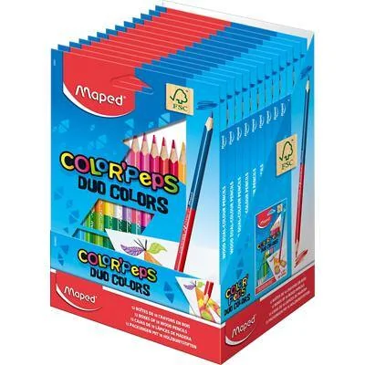 Maped Dreikant-Buntstift COLOR'PEPS DUO, 18er Kartonetui (EAN: 3154148296010)