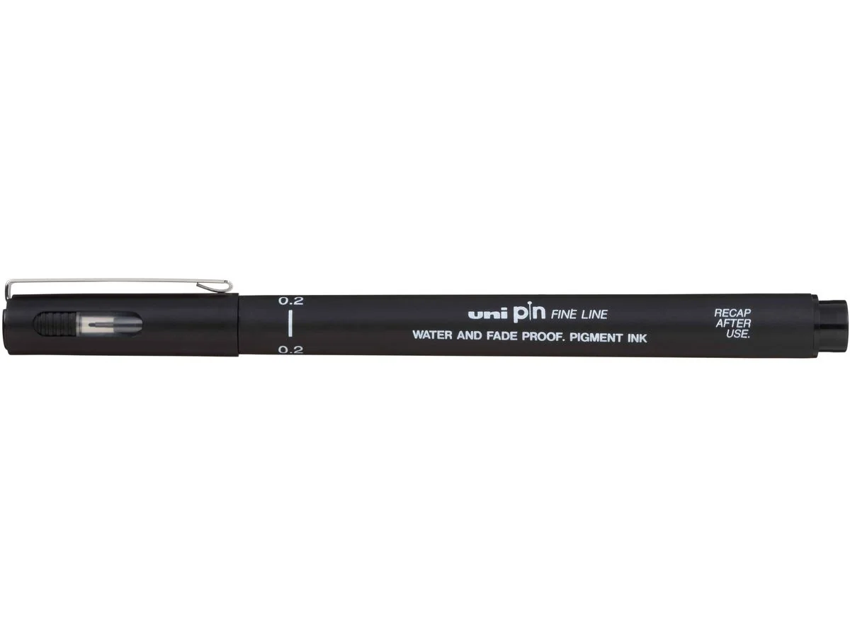 uni-ball Fineliner PIN 02200 N, schwarz (EAN: 4902778915264)