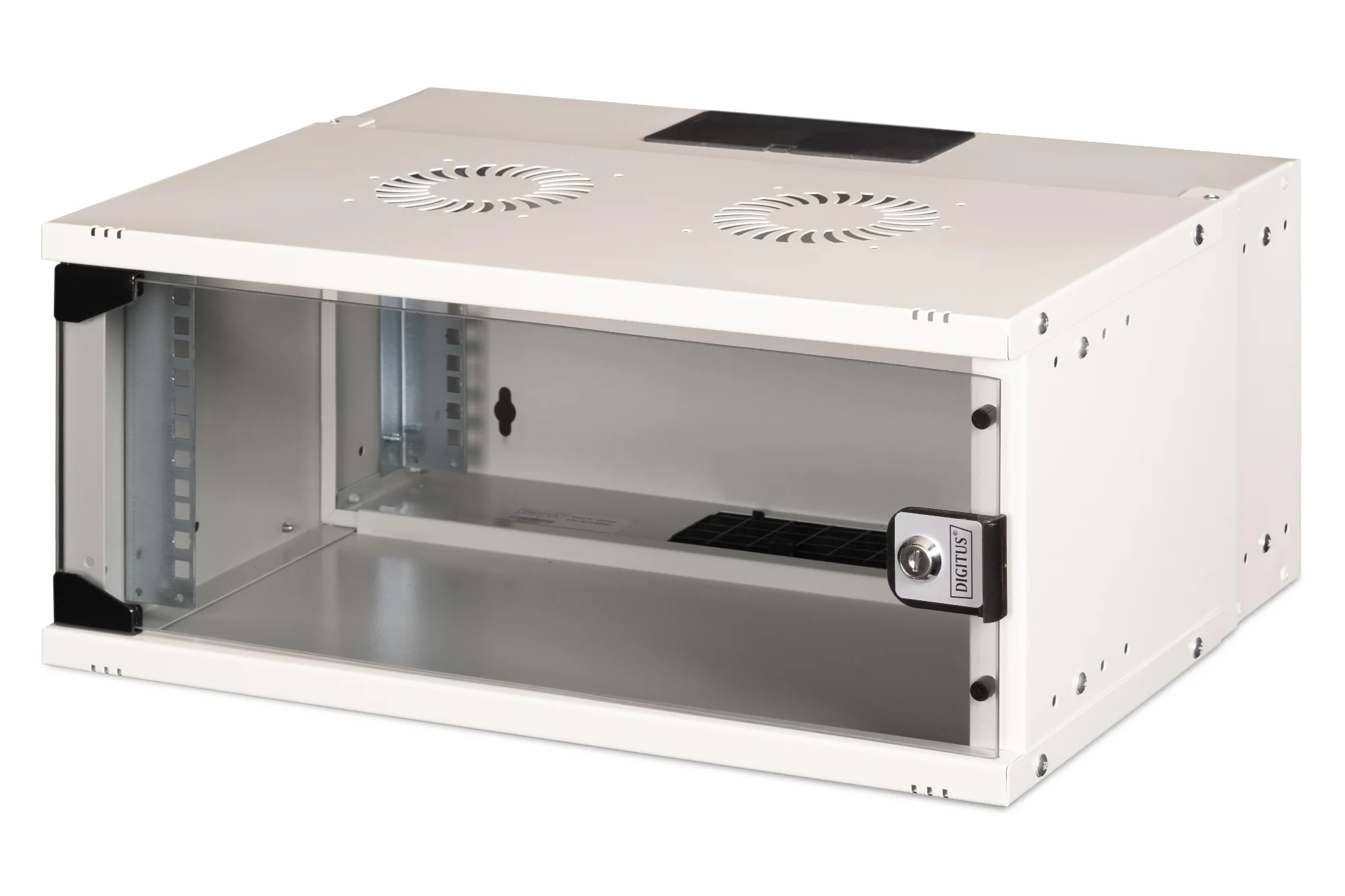DIGITUS 19" Wandgehäuse SOHO PRO, (B)540 x (T)400 mm, 4HE, lichtgrau (EAN: 4016032493686)