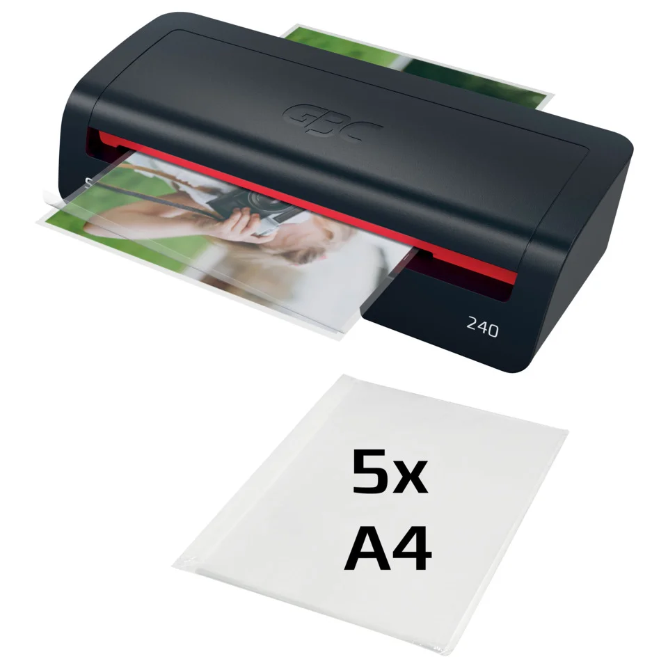 GBC Laminiergerät 240, bis DIN A4, schwarz/rot (EAN: 5028252645034)