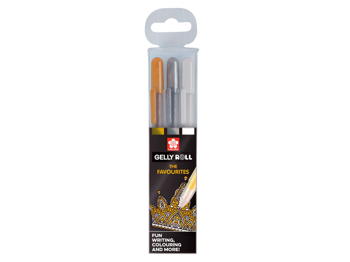 SAKURA Gel-Tintenroller Gelly Roll "Gold - Silber - Weiß" (EAN: 8712079395735)