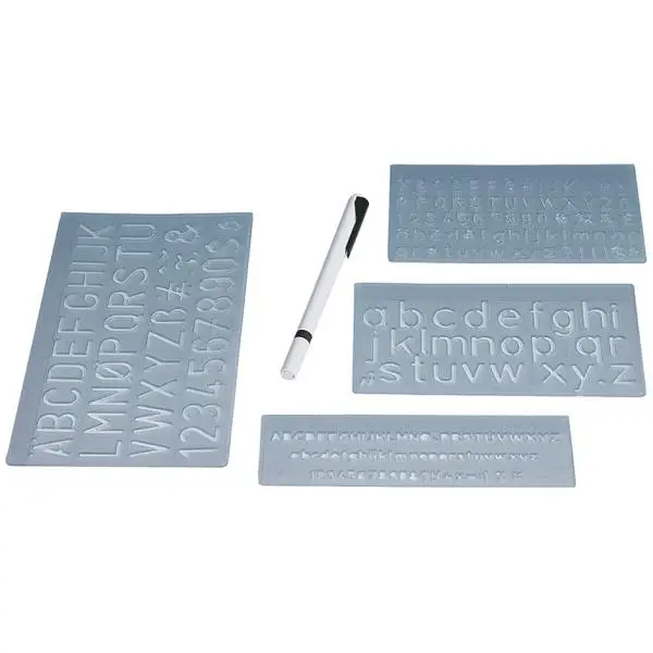 WEDO Schriftschablonen-Set, Schrifthöhen: 5 mm, 10 mm, 20 mm (EAN: 4003801002491)