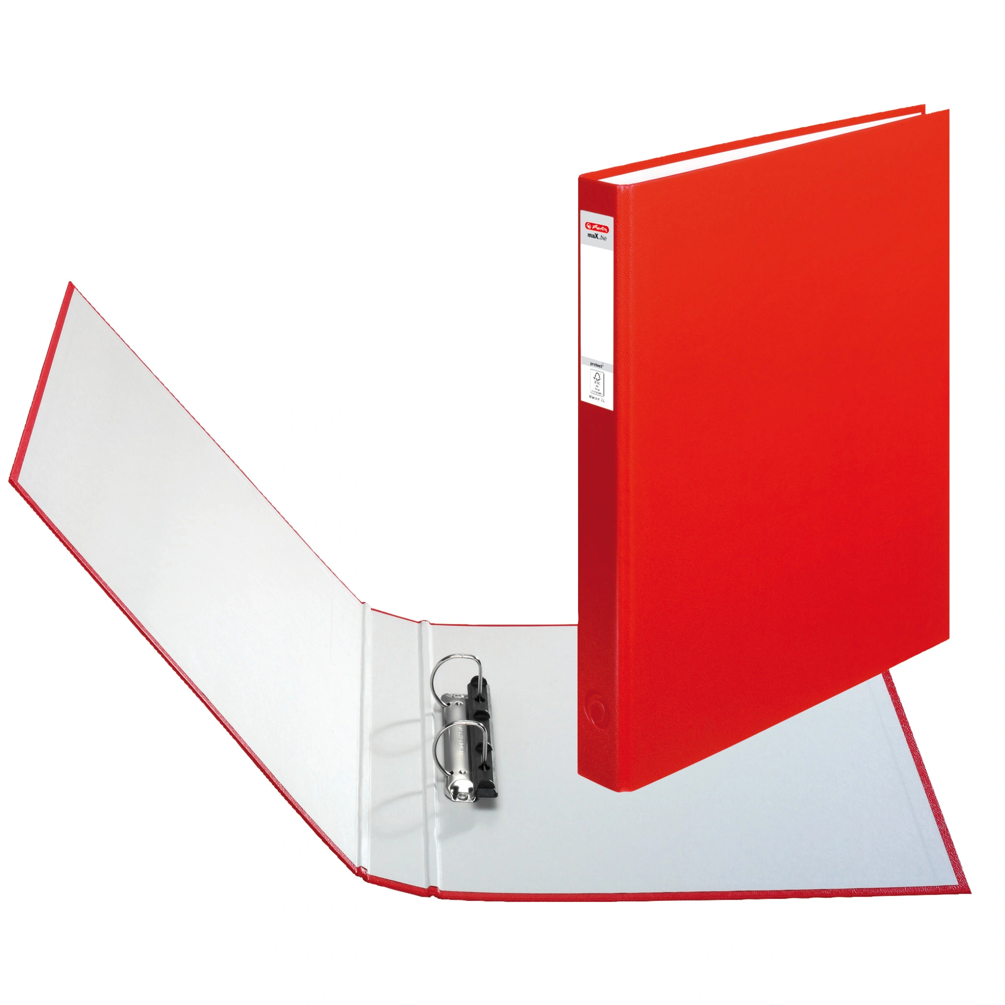 herlitz Ringbuch maX.file protect, A4, 2-Ring-Mechanik, rot (EAN: 4008115364037)