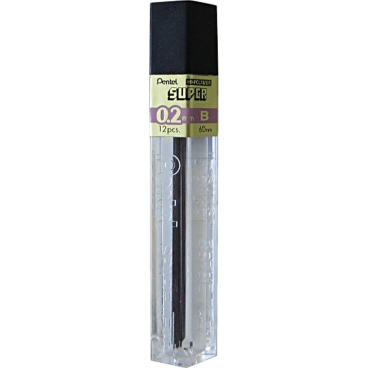 Pentel Druckbleistift-Mine SUPER, Härtegrad: B (EAN: 0884851020741)