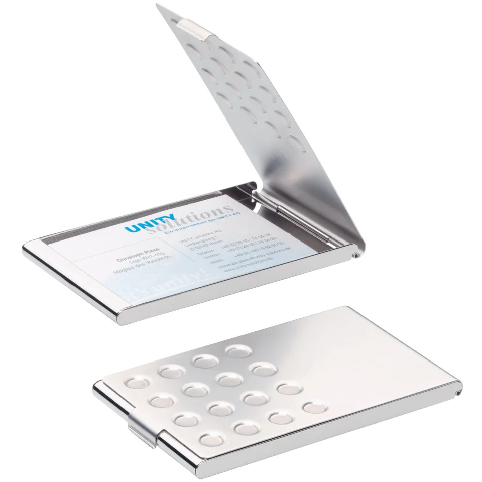 DURABLE Visitenkarten-Etui BUSINESS CARD BOX CHROME, silber (EAN: 4005546212739)