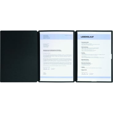 PAGNA Bewerbungsmappe "Spirit", DIN A4, aus Karton, schwarz (EAN: 4013951006782)