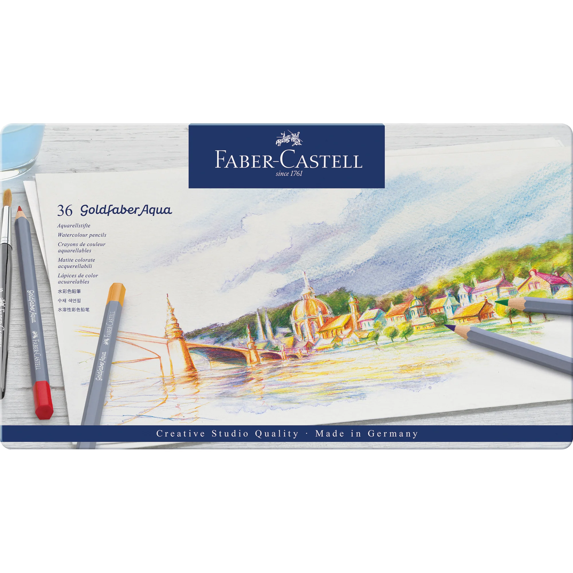 FABER-CASTELL Aquarellstifte GOLDFABER, 36er Metalletui (EAN: 4005401146360)