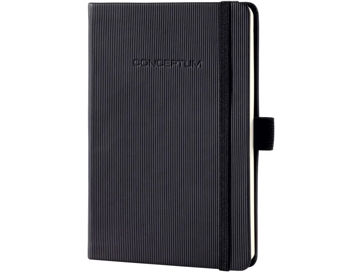 sigel Notizbuch Conceptum, DIN A6, liniert, schwarz (EAN: 4004360899898)
