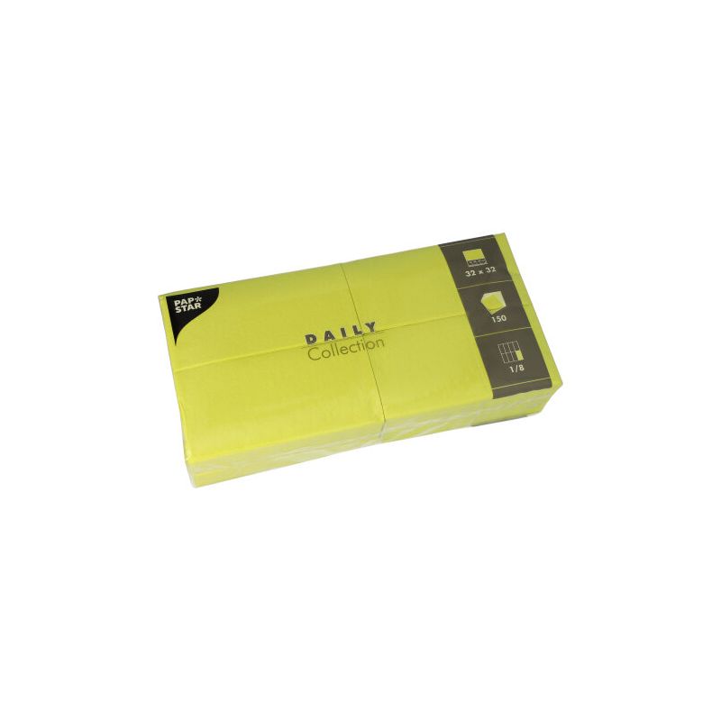 PAPSTAR Bistro-Servietten, 320 x 320 mm, 3-lagig, limonen- (EAN: 4002911422489)