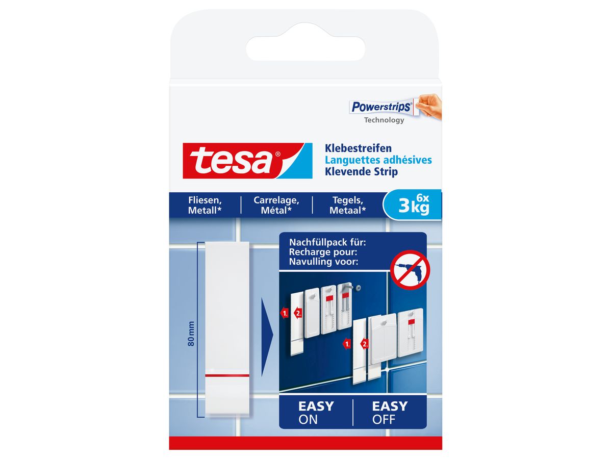 tesa Powerstrips Klebestreifen für Fliesen und Metall (EAN: 4042448340375)
