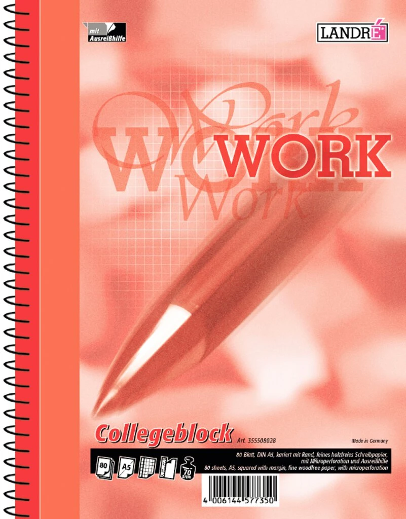 herlitz Collegeblock "Business Office Notes" DIN A5, kariert (EAN: 4006144577350)