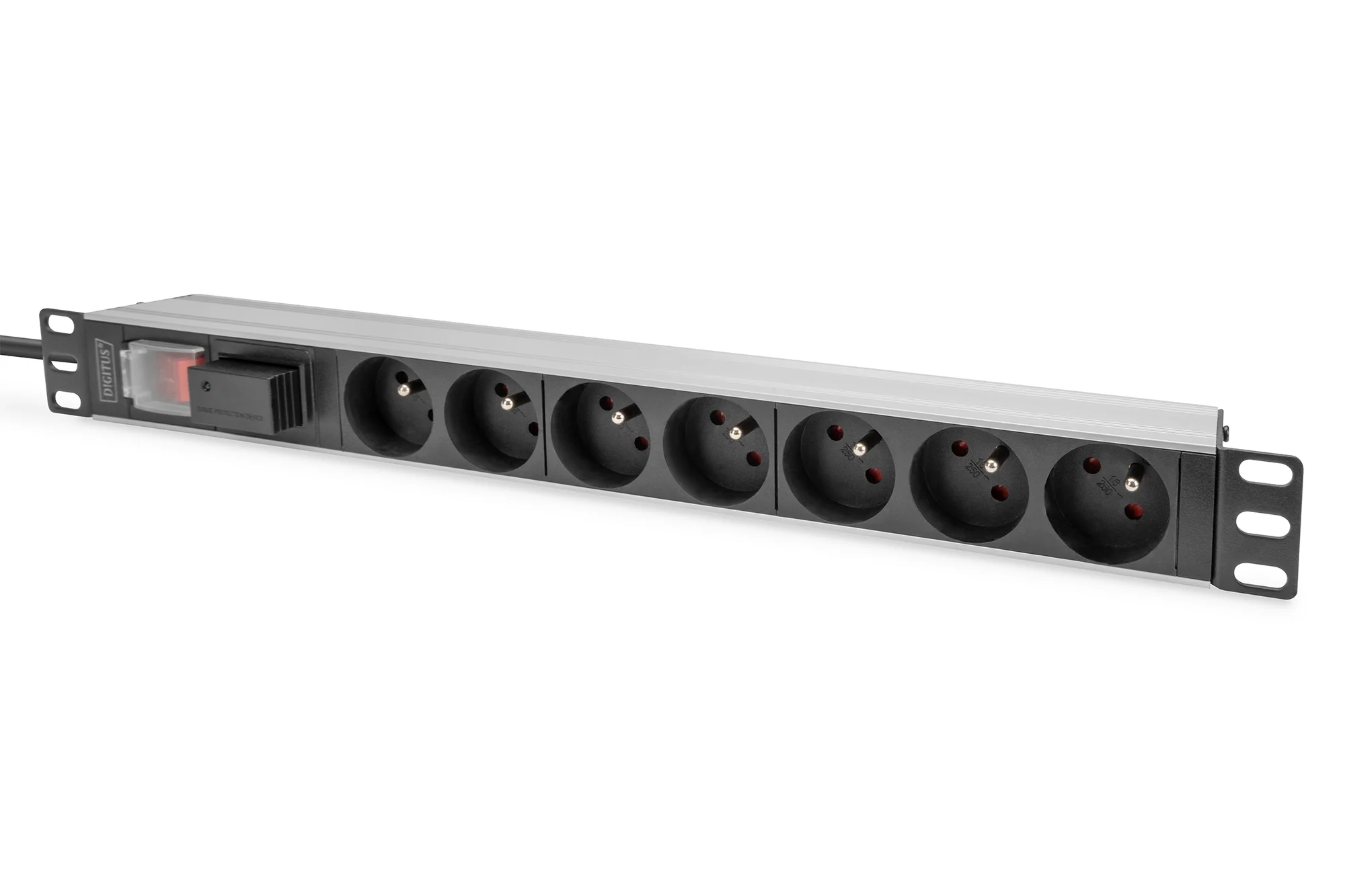 DIGITUS 19" Steckdosenleiste 7-fach, 1 HE, mit Schalter (EAN: 4016032481966)