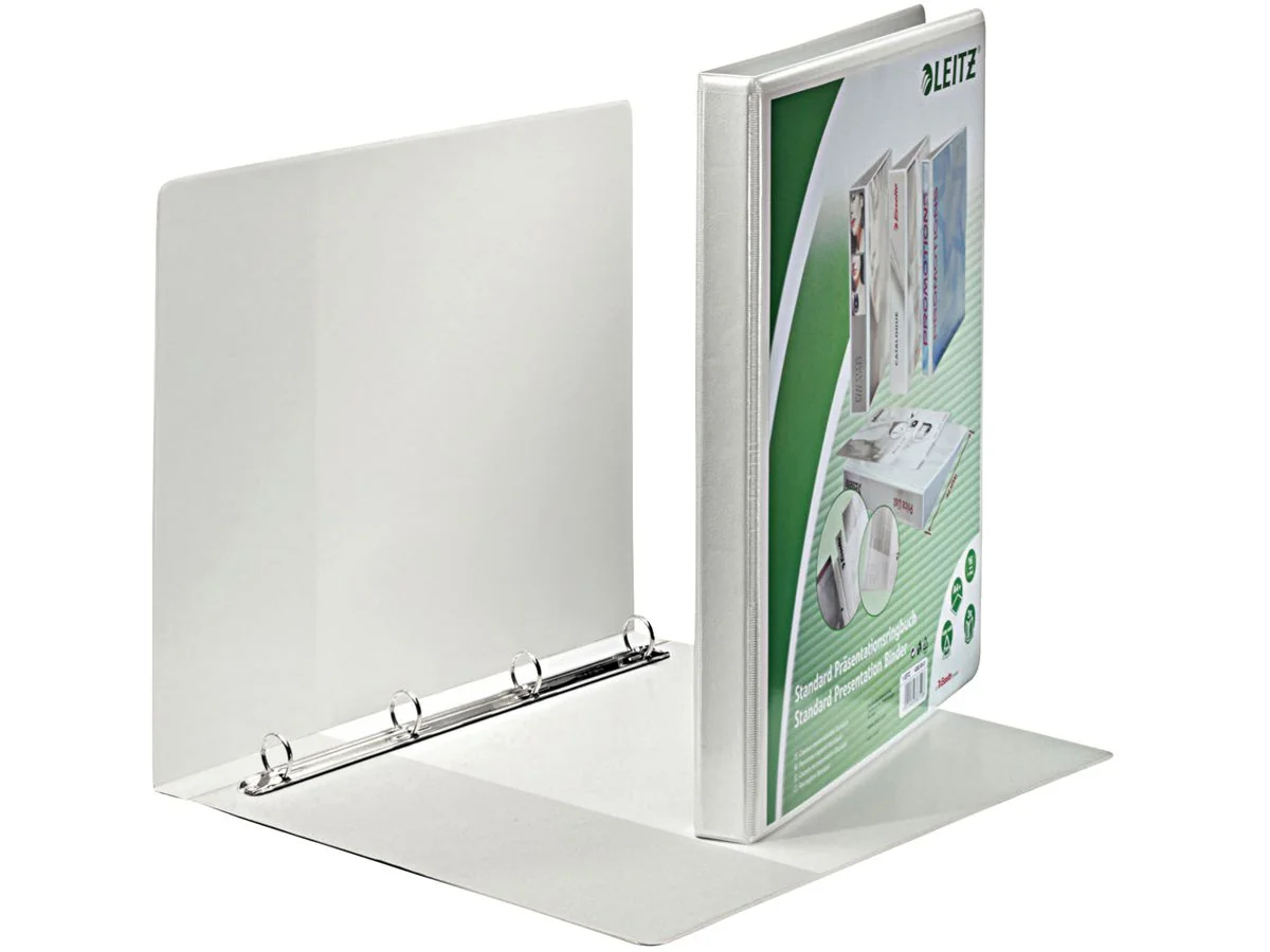 LEITZ Präsentations-Ringbuch, A4 Überbreite, weiß, 4 Rund- (EAN: 4002432367108)