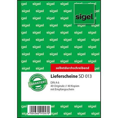 sigel Formularbuch "Lieferschein mit Empfangsschein", A6, SD (EAN: 4004360910470)