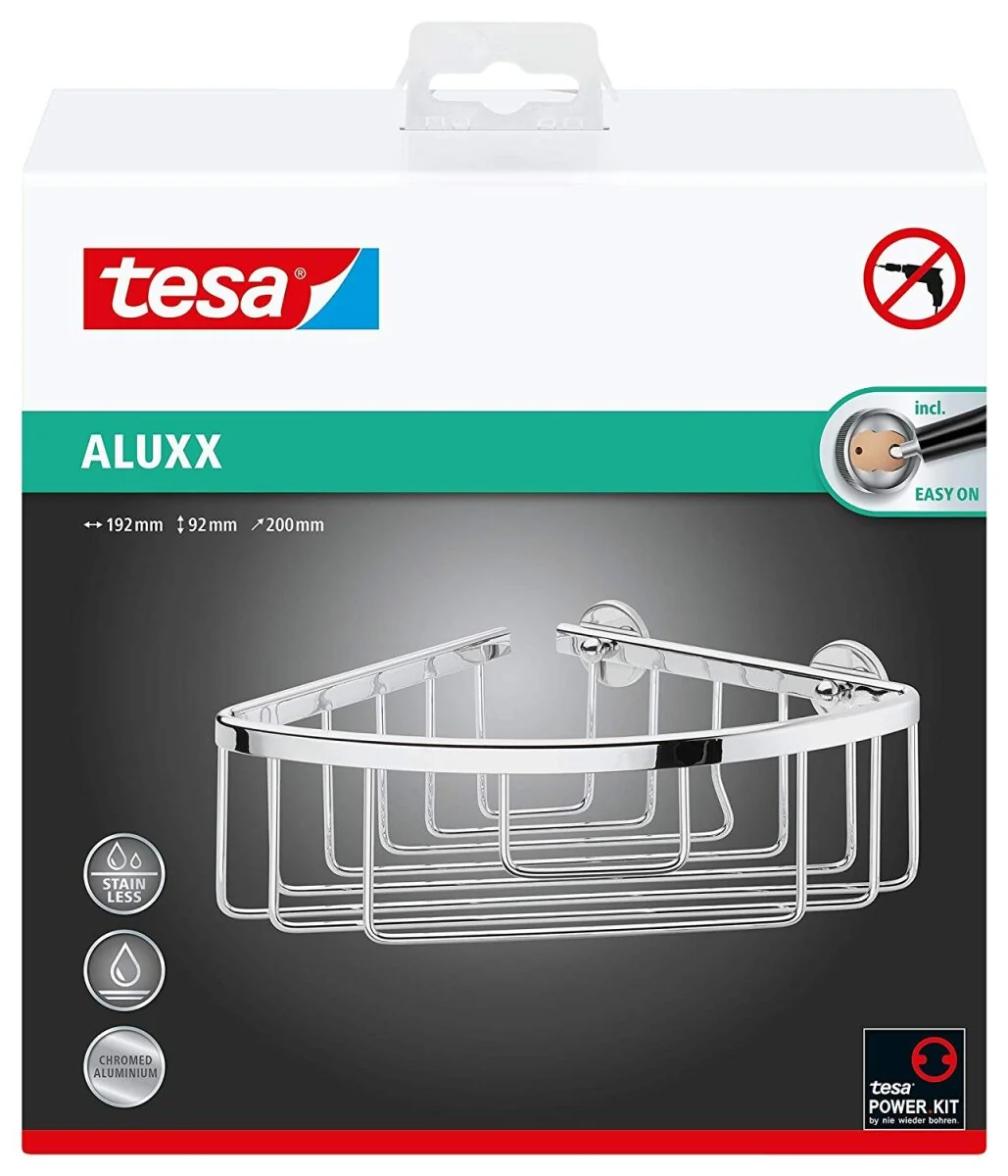 tesa Eck-Duschkorb ALUXX, Aluminium verchromt (EAN: 4042448447111)