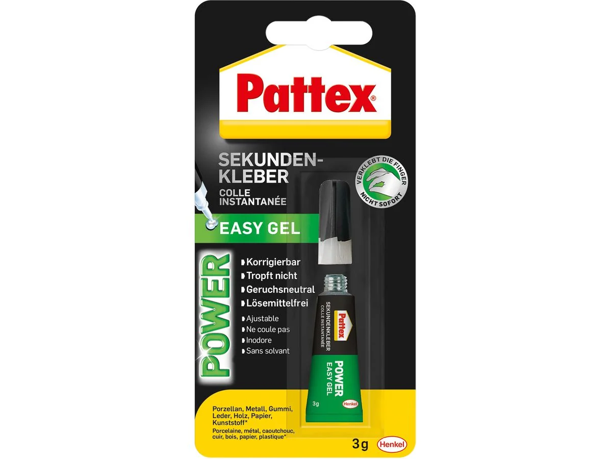 Pattex Sekundenkleber Easy Gel, 3 g Tube (EAN: 4015000415026)