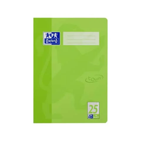 Oxford Schulheft "Touch", DIN A4, Lineatur 25, grasgrün (EAN: 4006144005822)