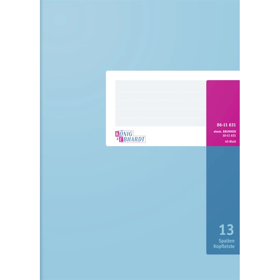 KÖNIG & EBHARDT Spaltenbuch DIN A4, 13 Spalten, 40 Blatt (EAN: 4014149148000)