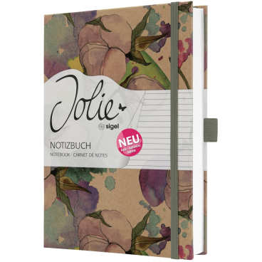 sigel Notizbuch Jolie Pure "Cottonflowers", DIN A5, liniert (EAN: 4004360773860)