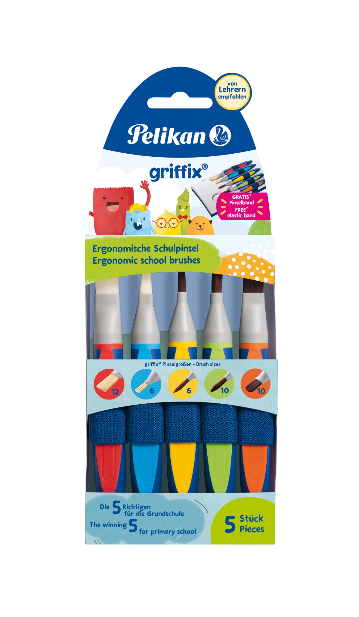 Pelikan griffix Schulpinsel-Starter-Set, 5-teilig (EAN: 4012700700735)