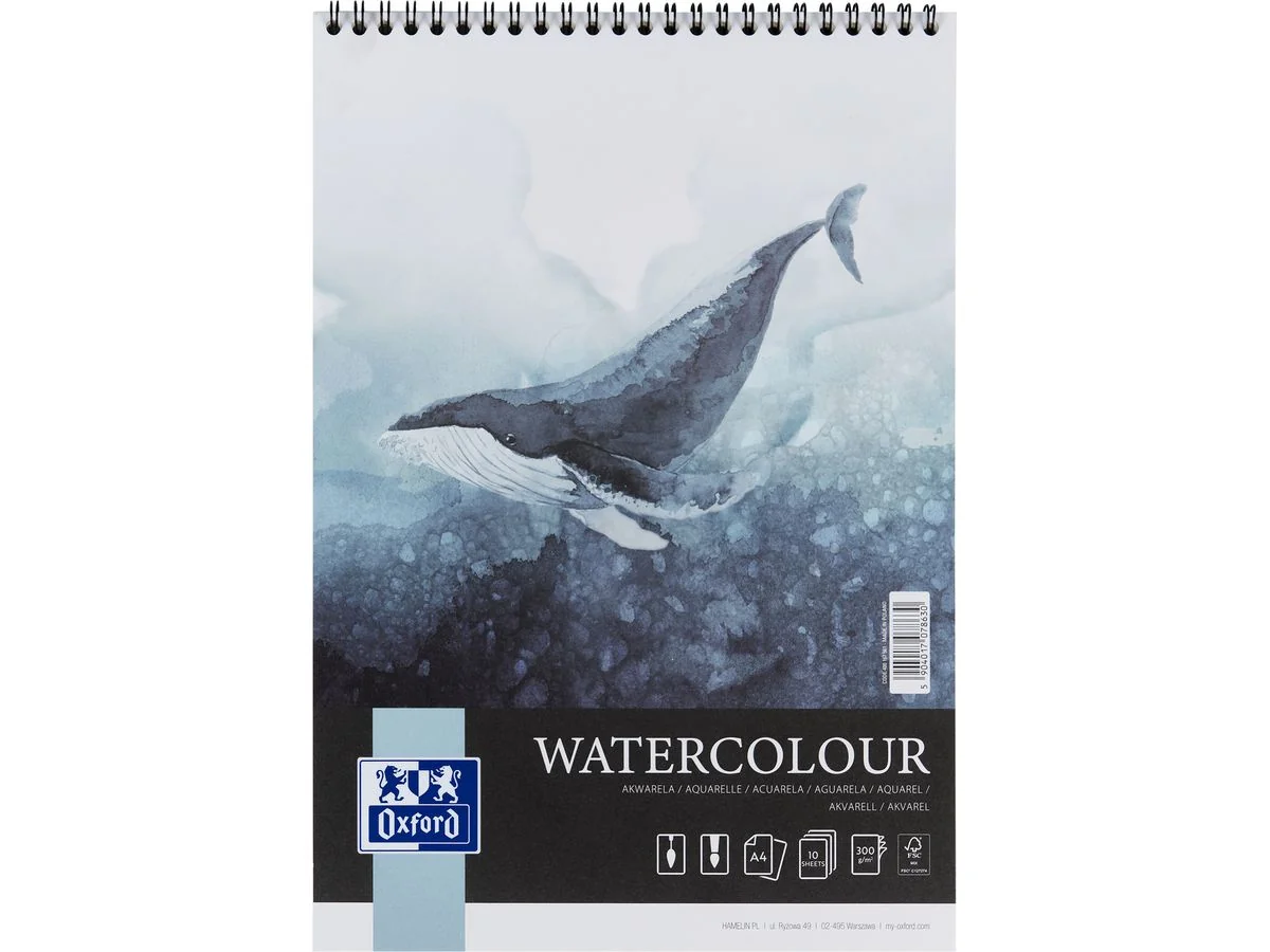 Oxford Art Aquarellblock "Watercolour", DIN A4, 300 g/qm (EAN: 5904017078630)